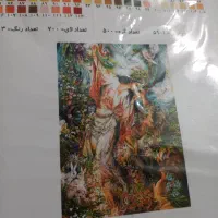 نقشه و نخ اسب در آتش و بوسه بر آهو|تابلو فرش|قائمشهر, |دیوار