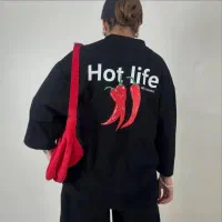 تیشرت باکسی دو رو چاپ Hot life
