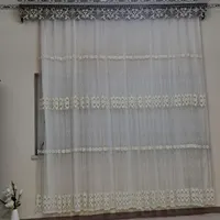 پرده تور ارگانزا حاشیه داربااستر   بسیار شیک|پرده، رانر، رومیزی|اهواز, شهرک نفت|دیوار