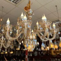 لوستر کریستالی شاپرک ۱۲ شاخه وارداتی متفاوت و خاص|لوستر و چراغ آویز|مشهد, شهرک رازی (شهرک غرب)|دیوار