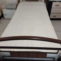 تخت یک نفره ترکیبی از چوب وفلز