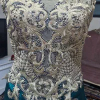 لباس مجلسی مدل ماهی سایز ۴۲-۴۴ سبز درباری|لباس|شیراز, ریشمک|دیوار