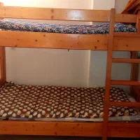 تخت دوطبقه چوب روسی در بابلسر|تخت و سرویس خواب|تهران, قبا|دیوار