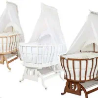 تخت نوزادی چوبی نو