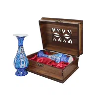 پک هدیه گلدان و بشقاب مسی