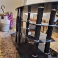 میز تلویزیون شیشه دودی