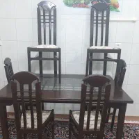میز ۶ نفره نهارخوری مناسب باغ و|میز و صندلی غذاخوری|تربتحیدریه, کاشانی|دیوار