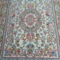 فرش قالیچه جفت سه متری دستبافت ابریشم آکبند