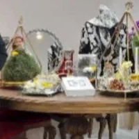 میز غذا خوری گرد ۲در۲ به تعداد۸نفره تمیز کم کار