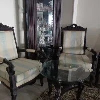 مبل ۹ نفره و نهار خوری ۸ نفره با ویترین|مبلمان خانگی و میز عسلی|تهران, شهرک چیتگر|دیوار