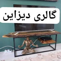 تولیدی میز تلویزیون روستیک چوب گردو