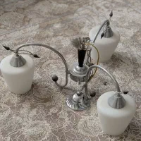 لوستر سه شاخه استیل