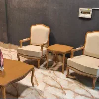 مبلمان هشت نفره مدل فرانسوی چوب راش اماده تحویل|مبلمان خانگی و میز عسلی|فومن, |دیوار