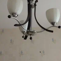 لوستر سه شاخه استیل