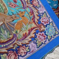 فرش دستبافت ذرع و نیم تمام ابریشم قم|فرش|تهران, جنت‌آباد مرکزی|دیوار