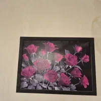 قاب عکس و ان یکاد و چهار قل و گل بنفش|تابلو، نقاشی، عکس|جرقویه, |دیوار