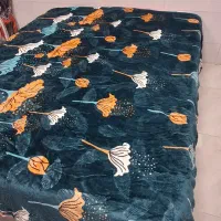 پتو دونفره طرح لیزری گلدار