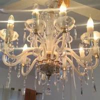 ده شاخه لوستر کریستال(جفت داره)|لوستر و چراغ آویز|ساری, |دیوار