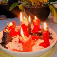 دستبند مهره فال شمع قهوه