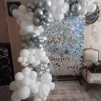 فروش بادکنک.طرح سفید نقره ای