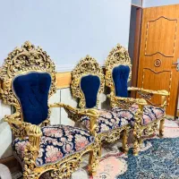 مبل سلطنتی تمام چوب در حد نو|مبلمان خانگی و میز عسلی|دهدشت, |دیوار