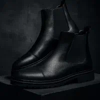 نیم بوت چرم مردانه