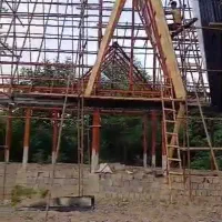 نجاری ساختمان وحلب زنی روی اهن