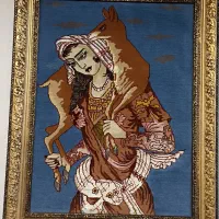 تابلو فرش دستبافت نخ مرینوس وابریشم