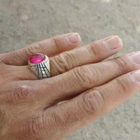 انگشتر نقره یاقوت