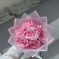 دسته گل با ربان
