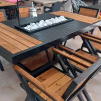 اتشدان مدل چوب فلز کد 100&2 باغی ویلایی