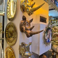 مجسمه کرگدن در۲ مدل دیواری و روی میزی برنزاصل|مجسمه، تندیس، ماکت|مشهد, کوی المهدی|دیوار