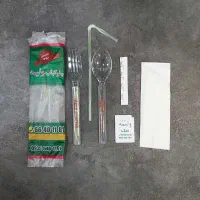 پک یکبار مصرف قاشق و چنگال