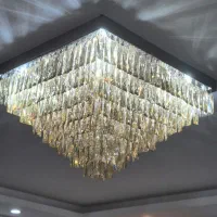 نگین منزل ، لوستر با کریستال چک در حد نو|لوستر و چراغ آویز|تهران, مجیدآباد|دیوار