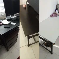 سه میز کار سبک سالم خیلی تمیز دوتا مشکی یه سفید