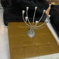 مبل راحتی استیل سه‌نفره به همراه تکی و پاف|مبلمان خانگی و میز عسلی|تهران, تهرانپارس شرقی|دیوار