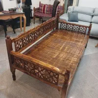 تخت سنتی چوبی گره چینی|مبلمان خانگی و میز عسلی|لاهیجان, بازکیاگوراب|دیوار