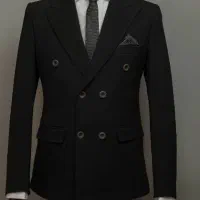 کت و شلوار مشکی دبل برست ایران تک