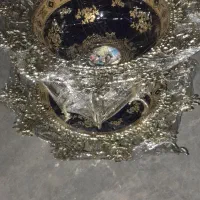 کاسه و بشقاب میوه خوری برنجی