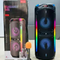 اسپیکر و پارتی باکس همراه با میکروفن خواننده