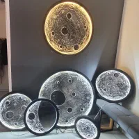 تابلو ماه ماه آینه و ساعت ماه