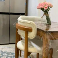 دو عدد صندلی تدی چوب راش