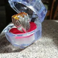 انگشتر دست ساز یاقوت زرد