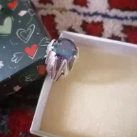 دو عدد انگشتر نقره دستساز مهردار یاقوت و موزانایت|جواهرات|تبریز, |دیوار