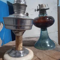دو عدد چراغ گرد سوز قدیمی در حد نو قیمت مفت