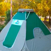 چادر مسافرتی۸ نفره‌ سایبان دار  تک درب صادراتی