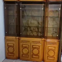 ویترین سه تیکه چوبی|بوفه، ویترین، کنسول|مبارکه, |دیوار