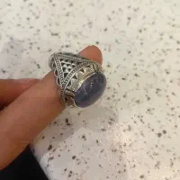 عقیق کبود یمنی دست ساز چهار مهر