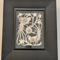 تابلو نقره مسی مرغی