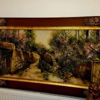 تابلو فرش کوچه باغ دستبافت|تابلو فرش|کرج, اتحاد|دیوار